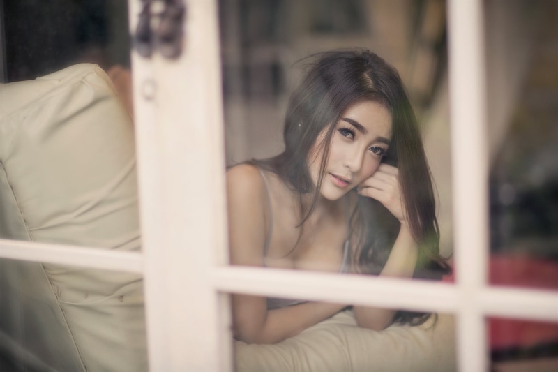 portrait, real people, selective focus, young adult, front view, one person, hairstyle, women, lifestyles, beauty, Asian, Thailand, long hair, 1080P, adult
