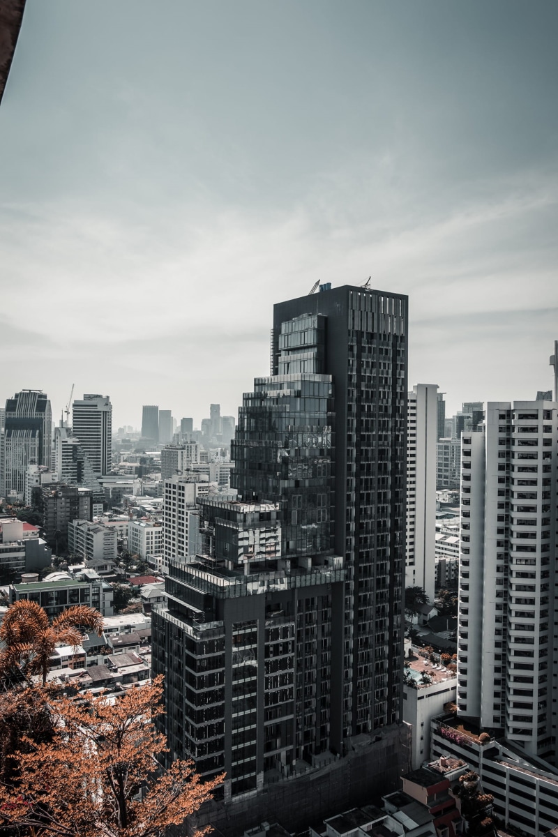 sky, city, built structure, tall - high, cityscape, nature, high angle view, cloud - sky, skyscraper, building exterior, day, architecture, hypebeast, residential district
