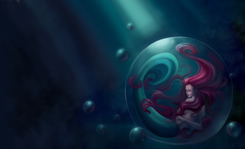 The Little Mermaid, 1080P, artwork, fantasy art