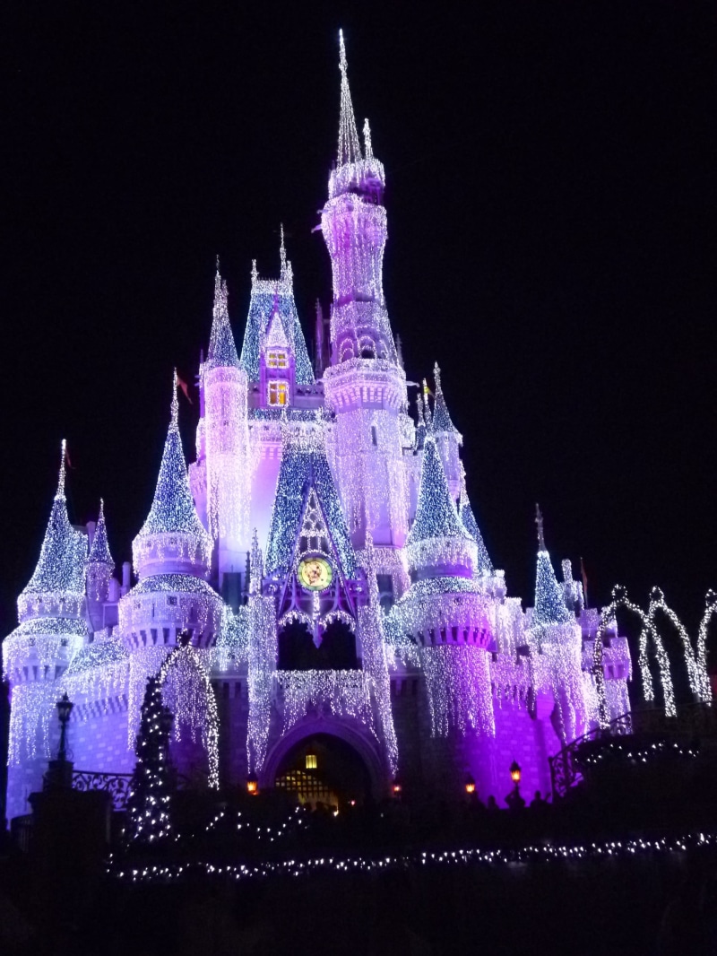 travel destinations, fantasy, decoration, disney world, built structure, cinderella, nature, low angle view, sky, palace, tourism, purple, castle, building