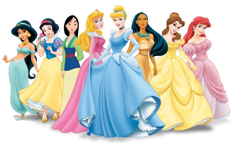 mouth open, beauty, people, s, Princess, costume, standing, young adult, studio shot, happiness, multi colored, princesses, white background, smiling