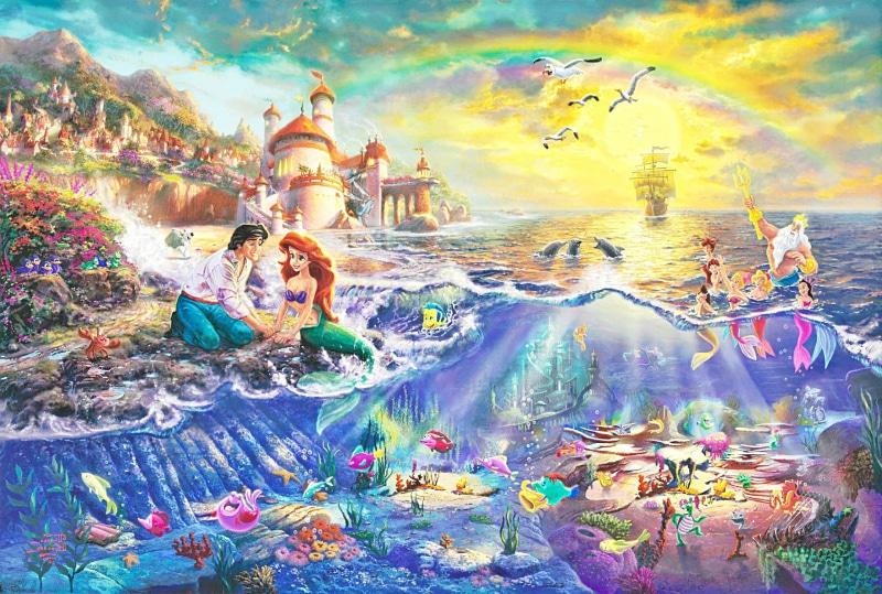 fantasy, princess, 1littlemermaid, disney, sea, little, animation, ariel, family, ocean, mermaid, adventure, cartoon, 2K