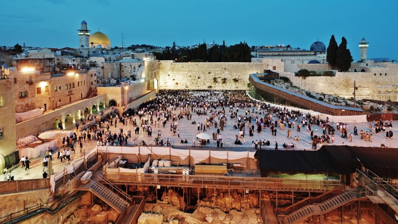 ancient, nature and landscapes, wall, 1080P, jerusalem, waling, croud, city