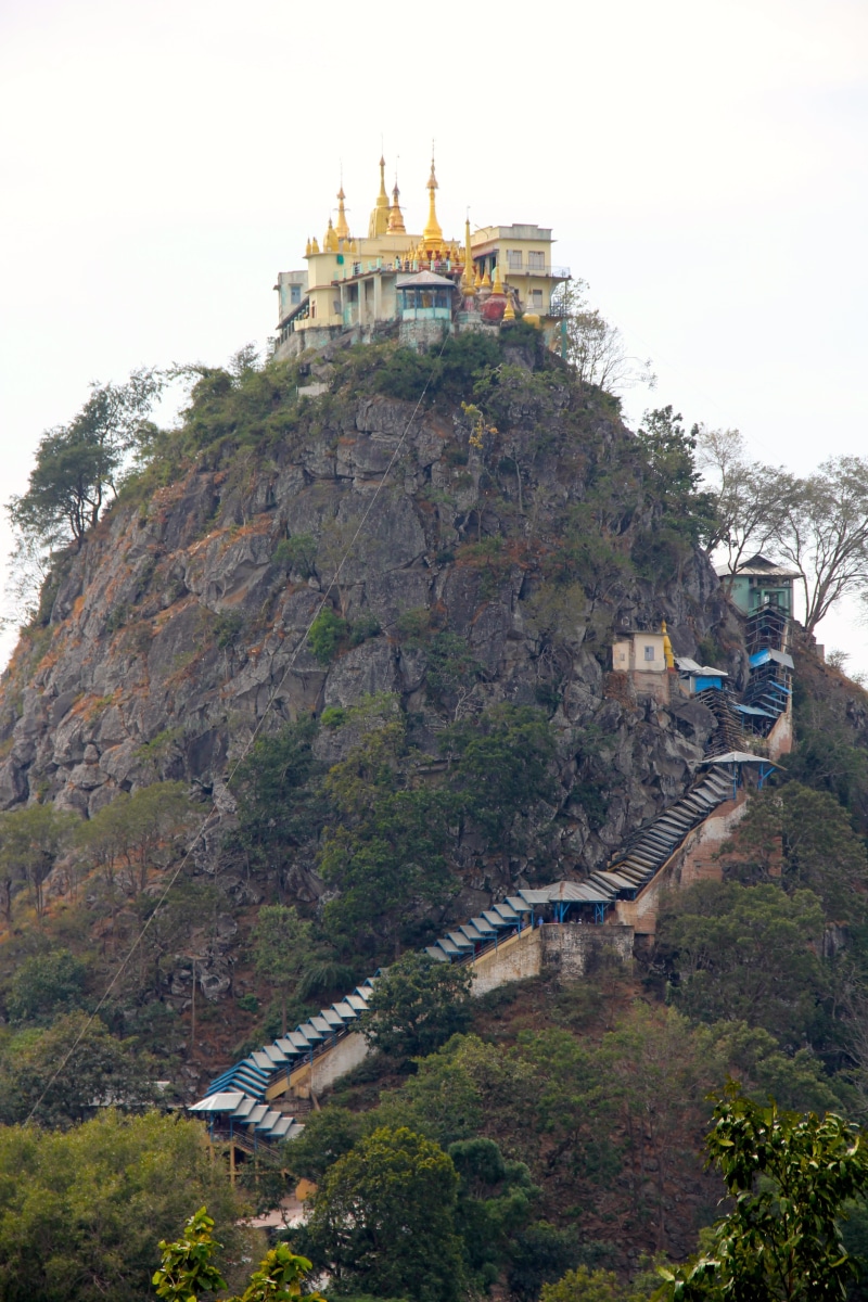 place of worship, temple, building exterior, asia, spirituality, mountain, burma, myanmar, tourism, plant, architecture, building, 5K, mode of transportation