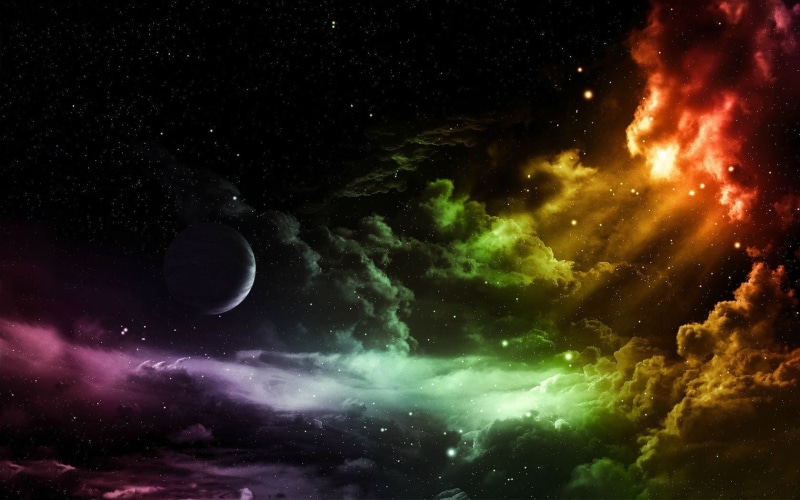 720P, sky, star - space, digital, tranquility, milky way, clouds, tranquil scene, space and astronomy, science, nature, star field, planetary moon, space art