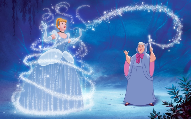 now, hd, cinderella, uses, dress, magic, wonderful, godmother, 2K, fairy, dressed, story