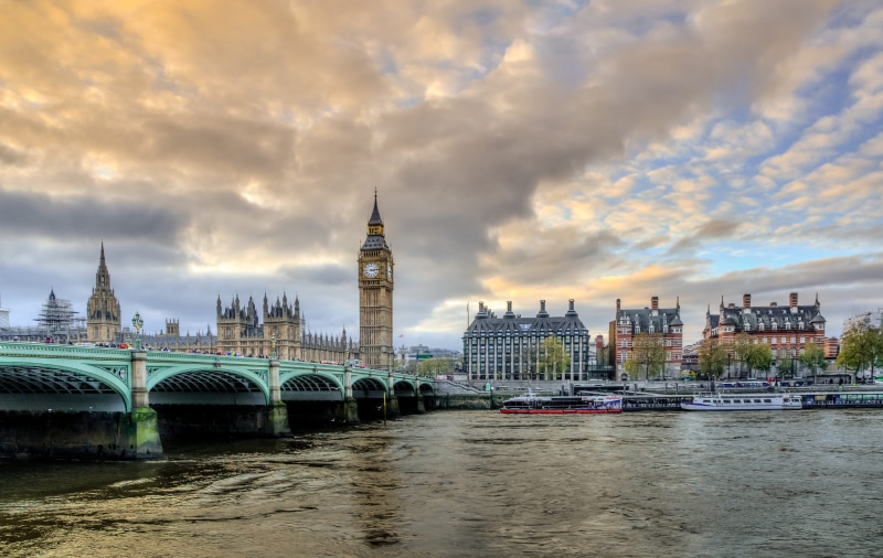 big ben, bridge, sunrise, building, tower, 4K, travel destinations, green, city, cityscape, architecture, bridge - man made structure, seawater, connection