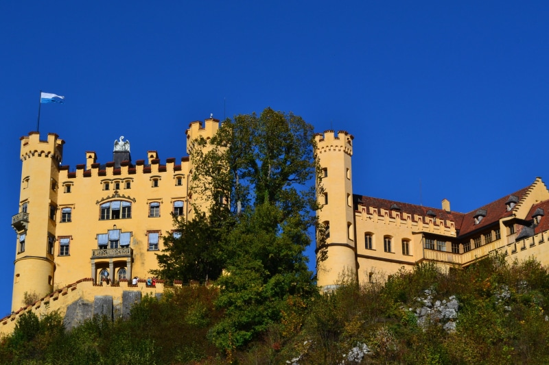 old, 2K, history, mountain, germany, palace, fort, building exterior, allgäu, building, castle, city, nature, bavaria, the past, sky, blue, hohenschwangau
