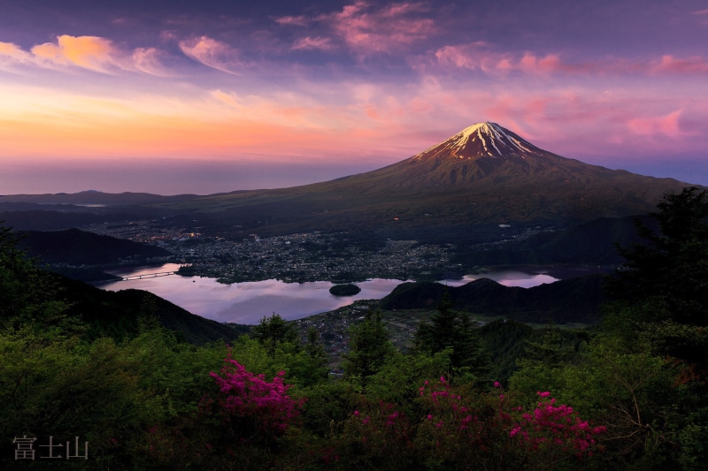 Japan, morning, the first rays of, Fuji, Honshu Island, island, stratovolcano, honshu, 1080P, Mountain