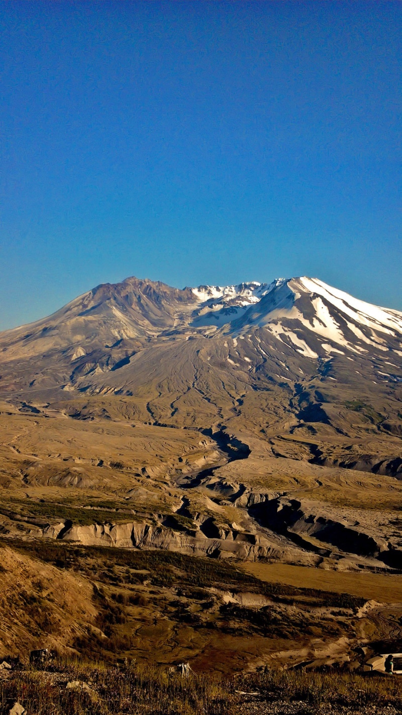 clear sky, copy space, skamania county, united states, snow, mount st helens, snowcapped mountain, scenics - nature, land, non-urban scene, 1080P, volcanism