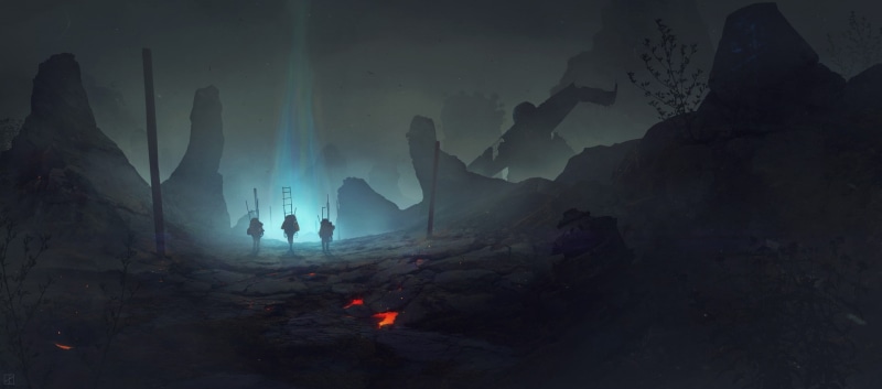 dark, barren, mist, wasteland, 1080P