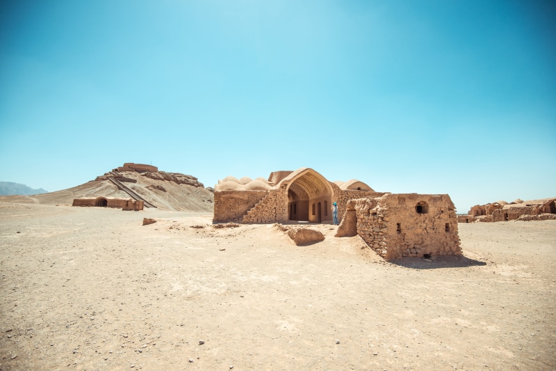 clear sky, land, arid climate, blue, environment, copy space, landscape, dry, archaeology, famous landmark, no people, history, daylight, arid, rock, middle