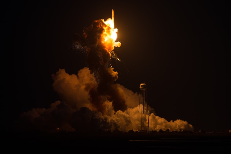 fire, illuminated, dark, air pollution, exploding, explosive, night, fighting, fire - natural phenomenon, destruction, launching, motion, 5K, nature, black background