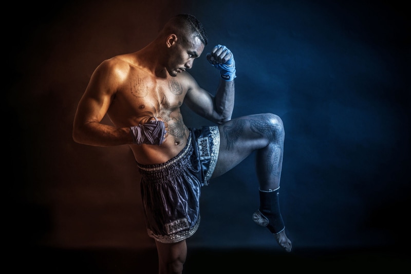 Olivier Ahpoor, Samuel Andoche, sports training, effort, Muay-thai, punching, exercising, Muay Thai, young adult, human limb, World Champion, shorts, s