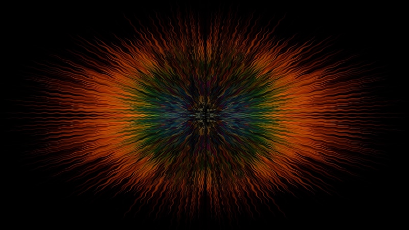 4K, Symmetrical, 4K, Illusion, Fireworks