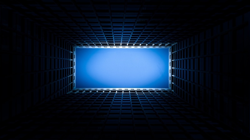 Symmetrical, Building, Architecture, 4K, Blue sky, 4K