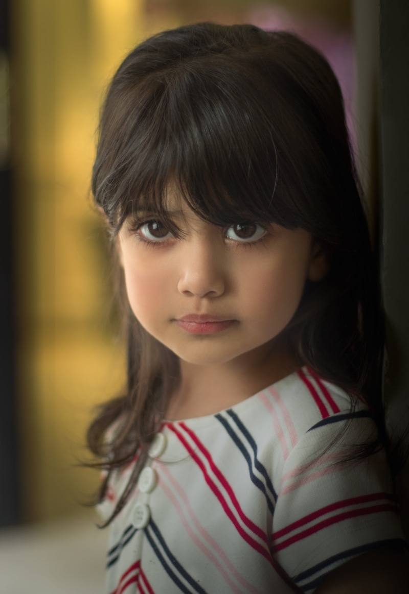 style, portrait, indoors, childhood, young, princess, girls, looking at camera, skin, model, front view, lifestyles, fashion, 5K, kids, child, real people