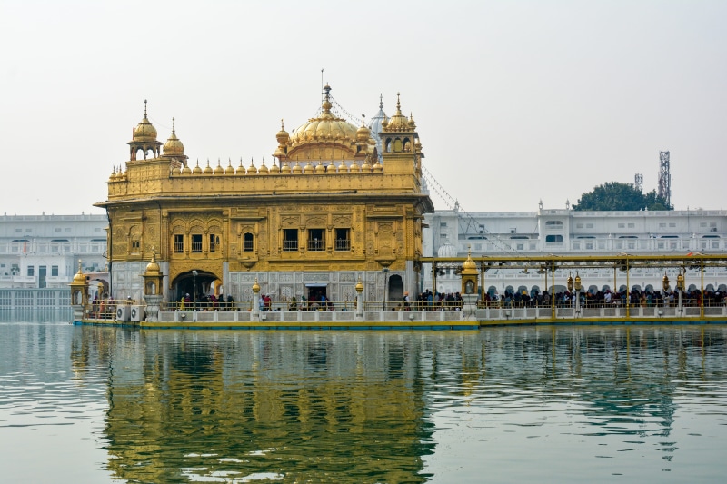 nature, golden temple, the past, built structure, architecture, golden temple road, building, amritsar, day, incidental people, india, travel destinations