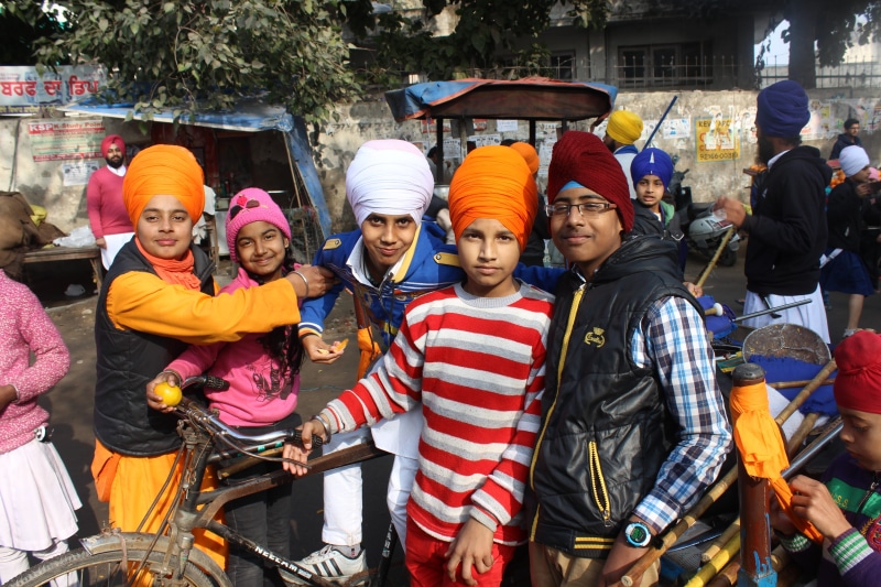 street, religion, Children, adult, females, Patiala, women, punjab, males, Sikh, people, men, day, togetherness, lifestyles, Sikhism, transportation, looking at camera