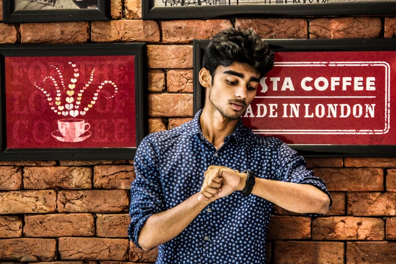 wall, waist up, front view, adult, brick, clothing, looking, costa, portrait, mohali, wall - building feature, text, western script, swag, vr punjab, style