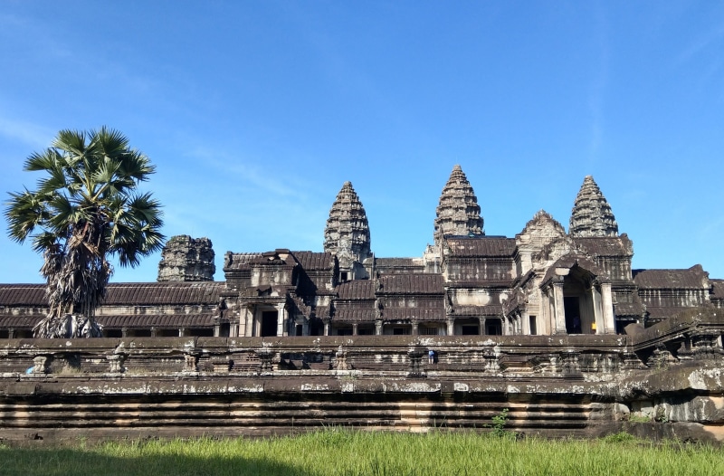 travel, 2K, nature, the past, krong siem reap, belief, blue, history, building exterior, built structure, tree, place of worship, spirituality, ancient civilization