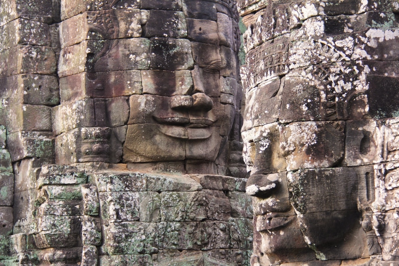 carving - craft product, bayon temple, unesco, tourist, beautiful, asia, ancient civilization, angkor, sculpture, no people, stone material, religion, 2K