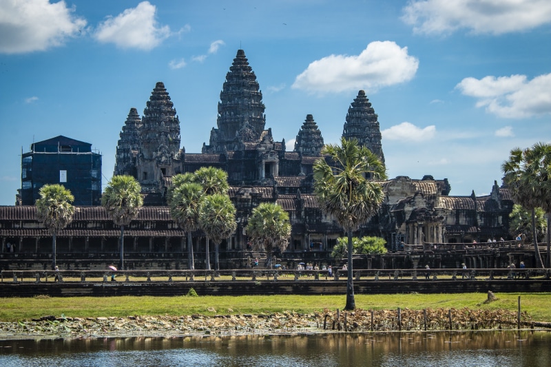 nature, architecture, 5K, historically, the past, no people, world heritage, temple, cloud - sky, cambodia, ancient, sky, outdoors, religion, belief, place of worship