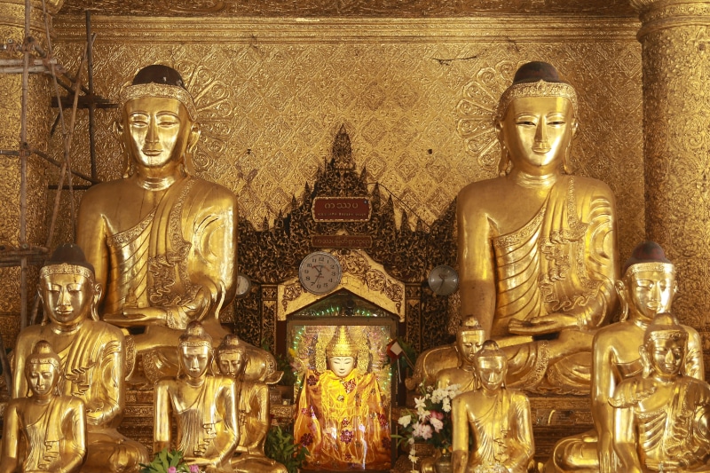 myanmar, male likeness, sculpture, idol, architecture, building, craft, place of worship, religion, pagoda, creativity, shwedagon, spirituality, gilded