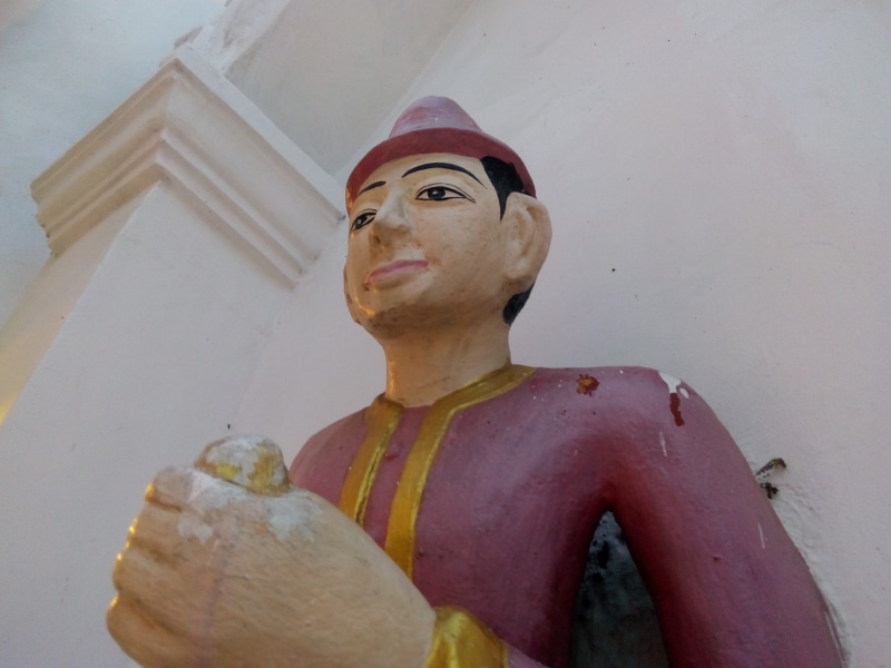 pagoda, portrait, adults only, Statues, headshot, lifestyles, female likeness, representation, indoors, one woman only, 4K, day, myanmar, male likeness