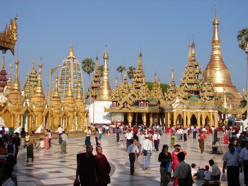 lifestyles, building exterior, travel, travel destinations, cultures, shwedagon Pagoda, architecture, spire, temple - Building, built structure, 2K, pilgrimage