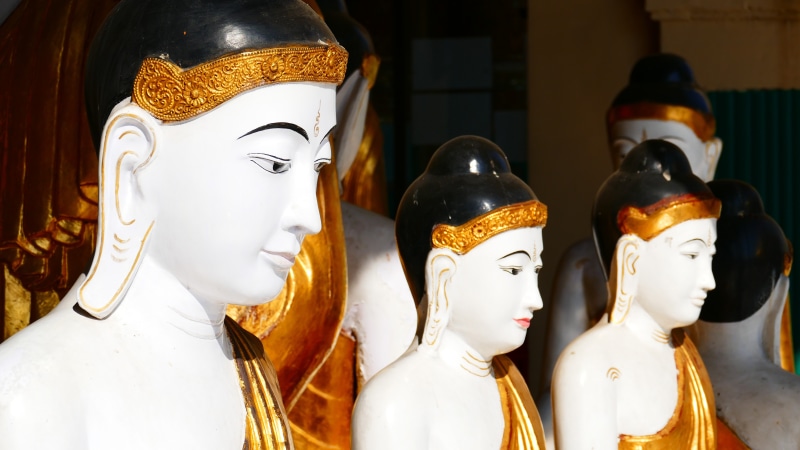 representation, spirituality, creativity, male likeness, pagoda, sculpture, rangoon, art and craft, religion, cultures, no people, buddha, focus on foreground