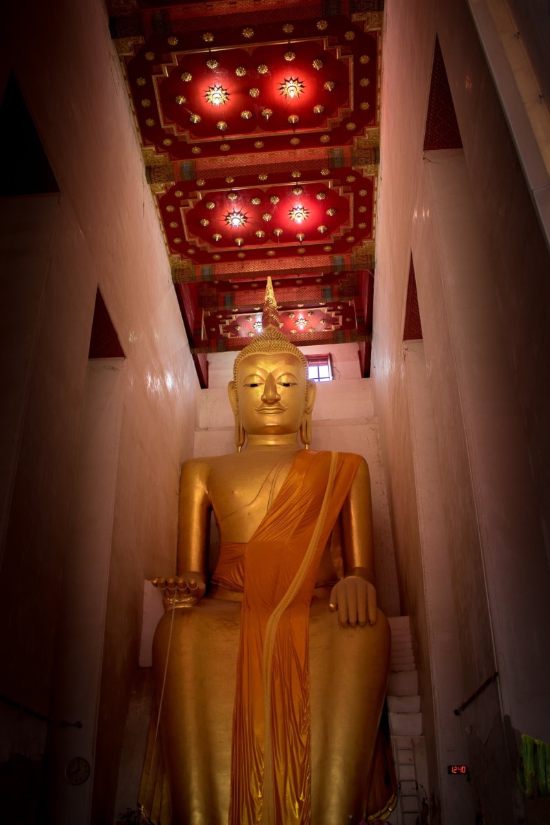 built structure, no people, building, buddhism, wat pa valley life, idol, representation, luang pho toh, asia, 1080P, art and craft, male likeness, belief