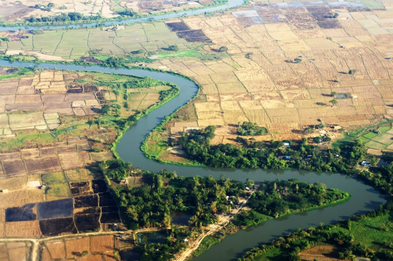 beauty in nature, yangon, rural scene, plant, yangoon, field, patchwork landscape, aerial view, growth, tree, environment, scenics - nature, tranquil scene
