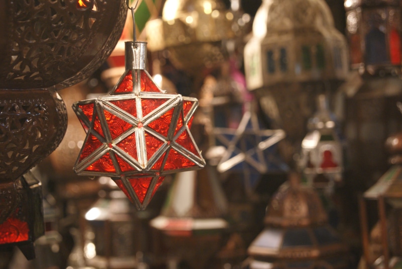 decoration, hanging, morocco, celebration, lighting equipment, holiday, focus on foreground, red, retail, christmas decoration, close-up, christmas, art and craft
