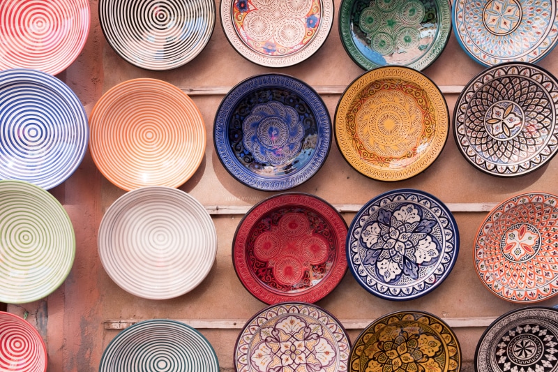 decorative, close-up, directly above, large group of objects, store, crockery, market, saucer, plate, assorted, floral pattern, backgrounds, food, meal