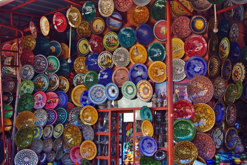 no people, retail display, arrangement, color, choice, morocco, wall, market, lot, variation, indoors, assorted, still life, ceramic, art and craft, abundance