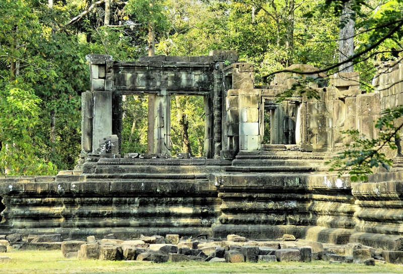buddhism, staircase, tree, day, plant, ruins, famous Place, outdoors, cultures, building, no people, khmer, angkor Wat, temple - Building, ancient, old Ruin