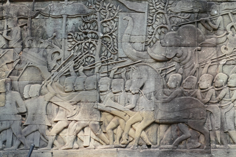 ornate, Complex, spirituality, unesco, horse, built structure, belief, Temple, place of worship, Cambodia, architecture, elephant, craft, unesco world heritage site