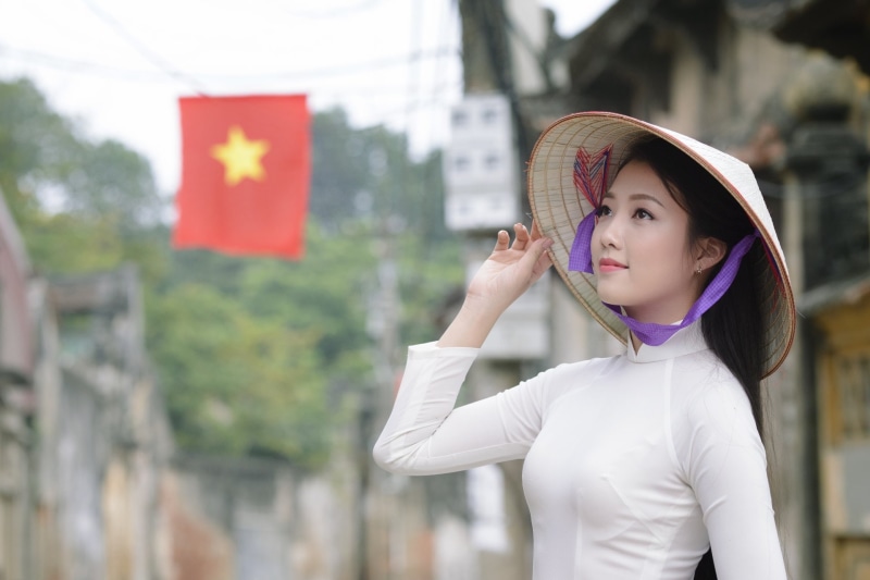 Girl, 1080P, Women, Vietnamese, Model, Asian, Ao Dai, Asian Conical Hat