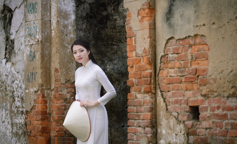 Women, Model, Ao Dai, 1080P, Vietnamese, Girl, Asian Conical Hat, Asian