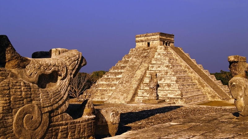 landmarks, monuments, 1080P, itza, temple, nature and landscapes, architecture, aztec, mexico, chichen, travel, ancient