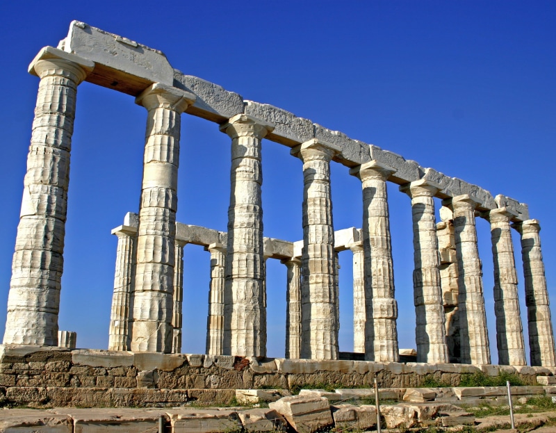 daytime, place of worship, archaeology, ancient history, colonnade, ancient, day, old ruin, clear sky, concrete, stones, outdoors, old, ruined, landmark