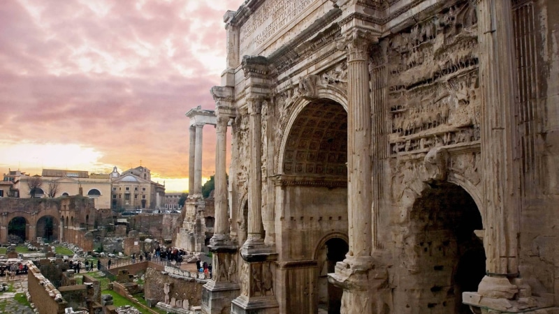 Rome, Palatine, Italy, 1080P, Arch of Septimius Severus
