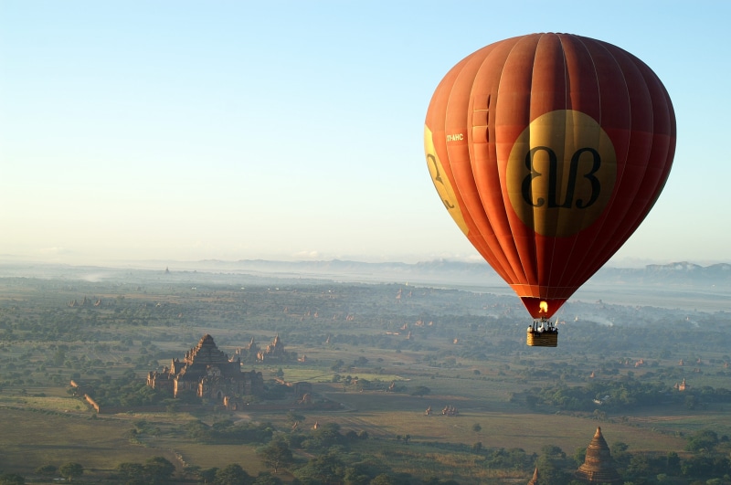 adventure, 2K, myanmar (burma), hot air balloon, balloon, mountain, ballooning festival, morning, nature, no people, landscape, hot air baloon, scenics - nature