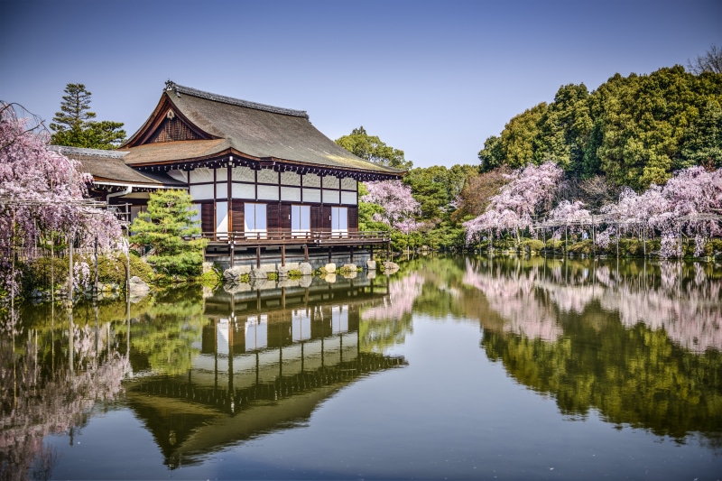 tourism, tranquil Scene, Park, history, pond, formal Garden, trees, blue, east Asian Culture, famous Place, pavilion, no people, japanese Garden, river