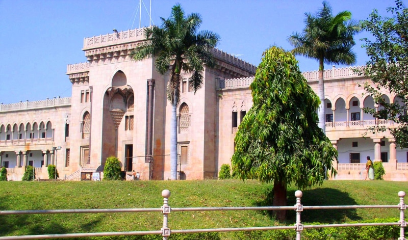 public domain, tree, education, outdoors, sky, india, University College, Arts, archaeology, architecture, travel Destinations, Osmania University, palace