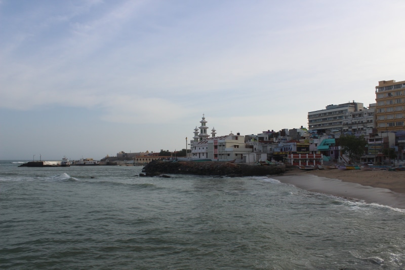 passenger craft, india, south india, residential district, land, landscape, cityscape, church, built structure, waterfront, transportation, day, outdoors