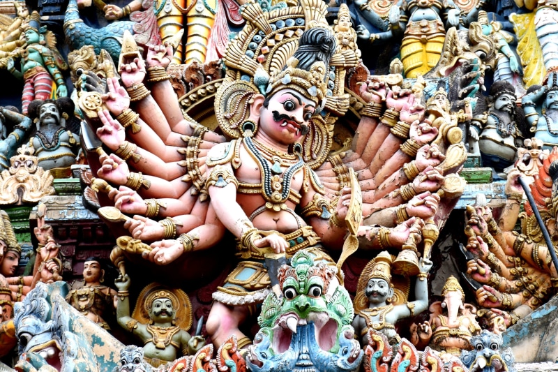 tradition, spirituality, female likeness, building, architecture, culture, human representation, no people, creativity, 4K, meenakshi, madurai, temple