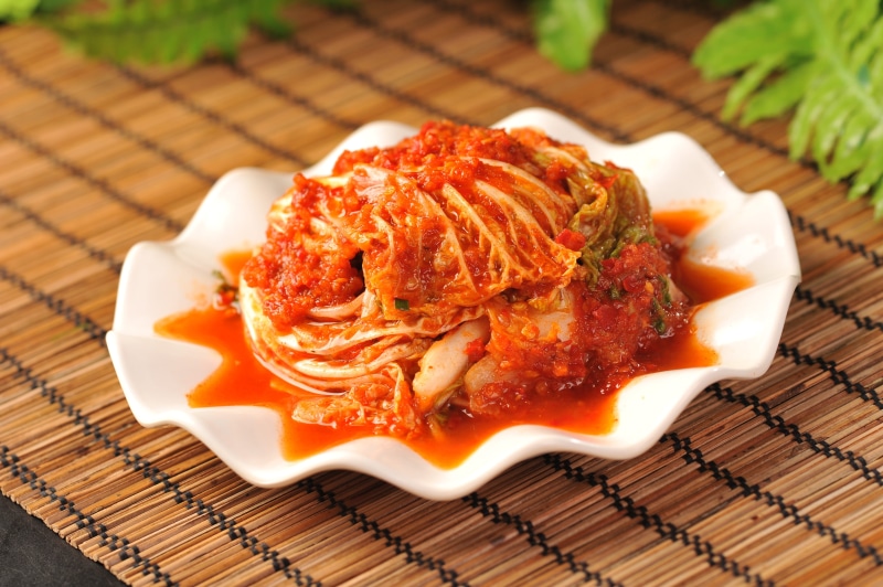 seafood, close-up, high angle view, the next day, ceramic, table, freshness, white, 4K, indoors, northeastern chinese cuisine, wellbeing, korean cabbage in chili sauce