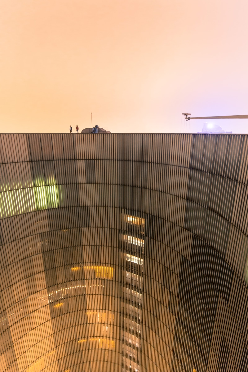 no people, roofers, urbex, dusk, stalkers, roofing, urban exploration, business, china, haze, built structure, alloy, pudong, steel, cyberpunk, urban, boundary